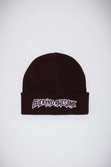 Fucking Awesome Stamp Cuff Beanie (Black)