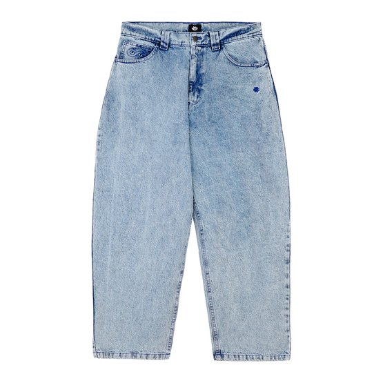 Magenta OG Denim pants stitch washed denim