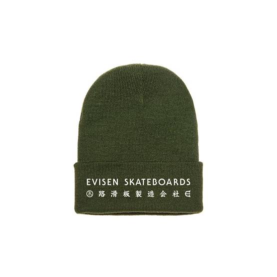 evisen Skateboarsd E Kanji Beanie (Armee Grün)