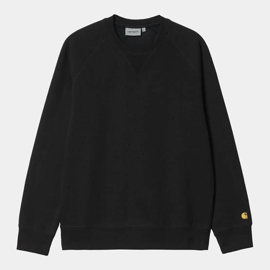 rundhalsausschnitt Carhartt WIP Chase Sweatshirt (Schwarz/Gold)