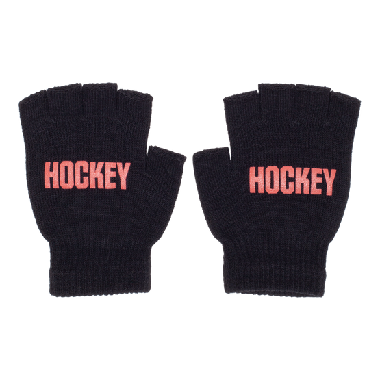 Hockey Fingerless Gloves black