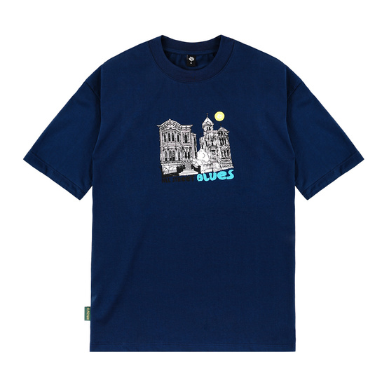 Magenta Hill Street blues tee navy