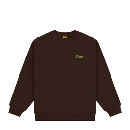  Dime Classic  Small Logo crewneck deep brown