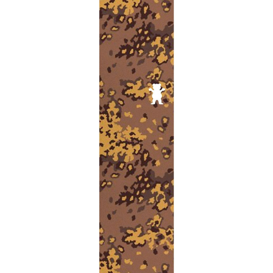 grizzly grip CAMO BEAR CUTOUT GRIPTAPE SHEET BROWN/ MUSTARD CAMO