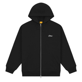  Dime Cursive Small logo Zip hoodie vintage black