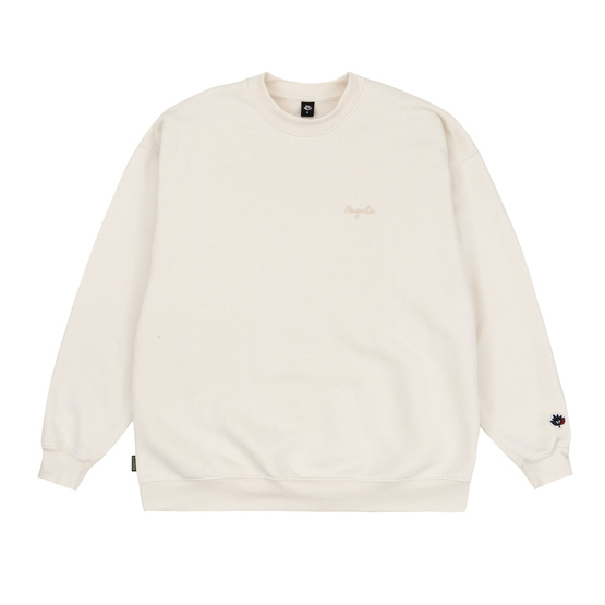 Magenta Script crewneck natural