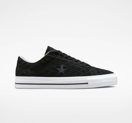 Converse One Star Pro OX Schuhe (Schwarz/Schwarz/Weiß)