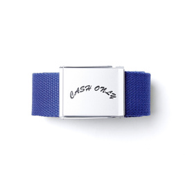 Cash Only Logo Web Belt blue