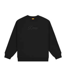  Dime Cursive Logo crewneck black