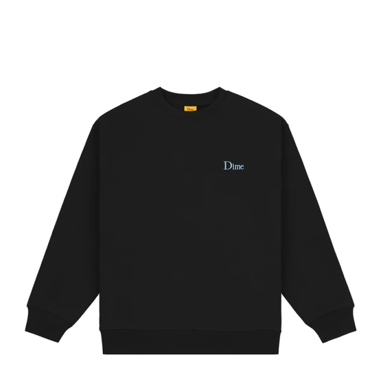  Dime Small Logo Crewneck (Black/Blue)