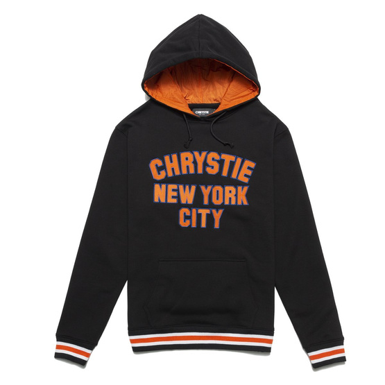 chrystie NYC Sweatshirt - Varsity Logo Hoodie schwarz