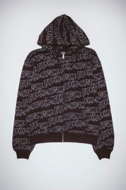 Fucking Awesome AOP Stamp Zipped Hoodie (Black/Reflective)