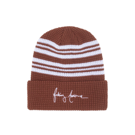 fucking Awesome - Cursive Waffelmanschette Beanie (Braun)