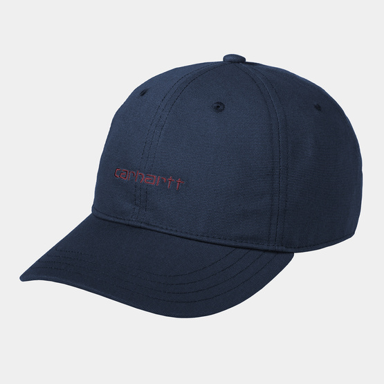 Carhartt WIP Canvas Script Cap (Air Force Blue / Malbec)