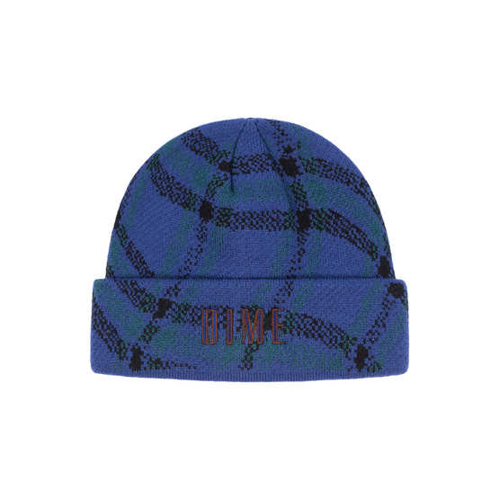 dime Wavy Plaid Manschette Beanie teal