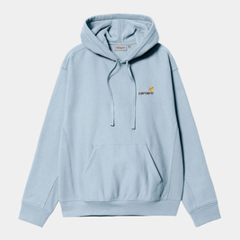 Carhartt WIP Hooded American Script Sweatshirt (Frosted Blue)